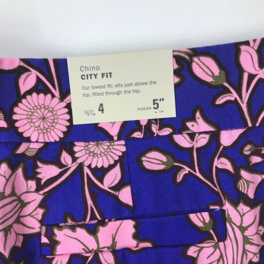 NWT J.Crew Factory Floral Print Chino City Shorts - Picture 6 of 7